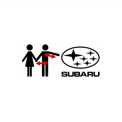 Свитшот хлопковый мужской I love subaru, цвет: белый — фото 2