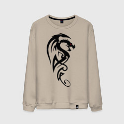 Мужской свитшот Дракон стильный трайбл