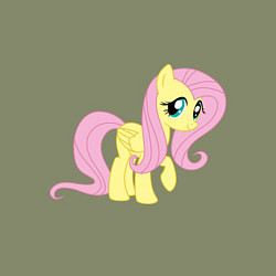 Свитшот хлопковый мужской Пони пегас Флаттершай, цвет: авокадо — фото 2