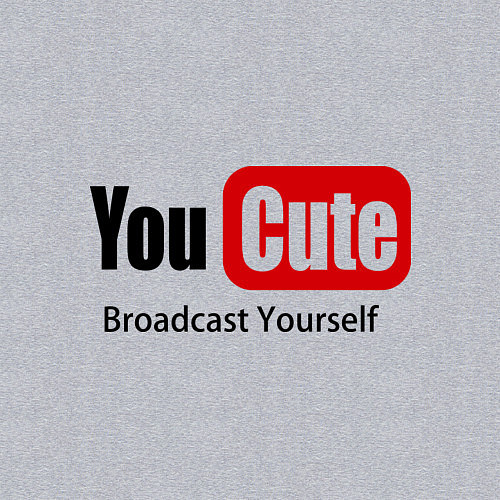 Мужской свитшот Youcute broadcast yourself / Меланж – фото 3