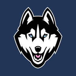 Свитшот хлопковый мужской Довольная хаски, цвет: тёмно-синий — фото 2