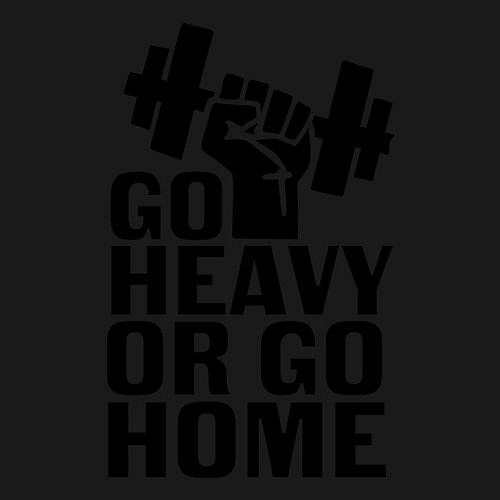 Мужской свитшот Go heavy or go home / Черный – фото 3