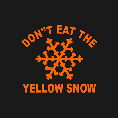 Мужской свитшот Dont eat the yelow snow / Черный – фото 3