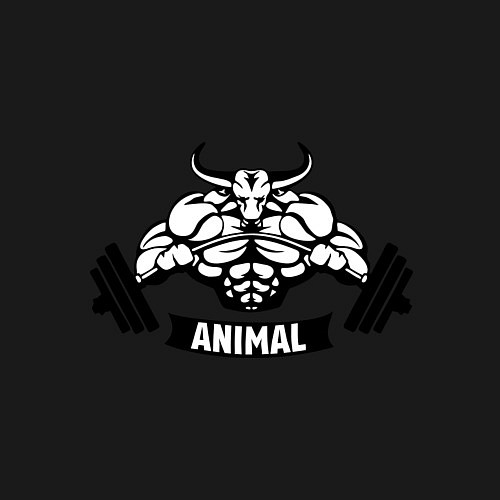 Мужской свитшот Bodybuilder bull / Черный – фото 3