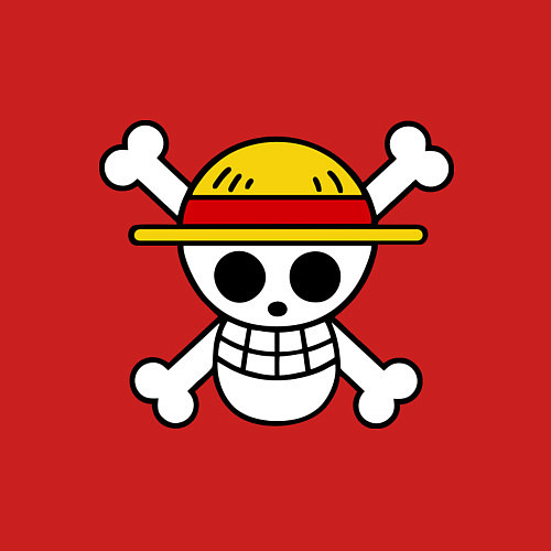 Мужской свитшот Флаг Луффи / Красный – фото 3