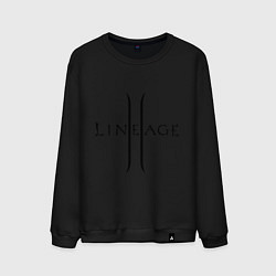 Свитшот хлопковый мужской Lineage logo, цвет: черный