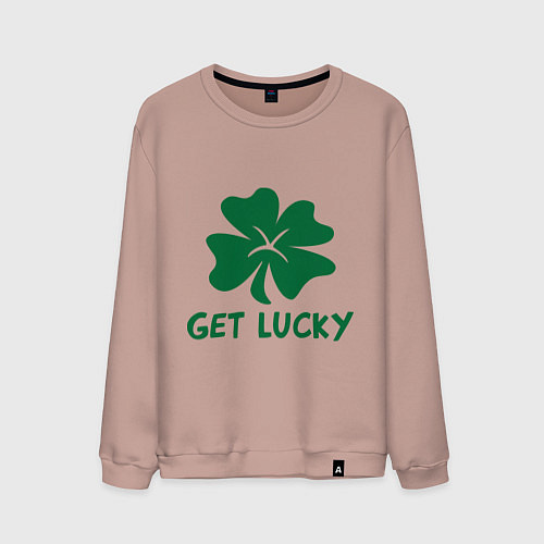 Мужской свитшот Get lucky / Пыльно-розовый – фото 1