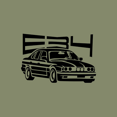 Мужской свитшот BMW E34 / Авокадо – фото 3
