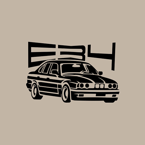 Мужской свитшот BMW E34 / Миндальный – фото 3