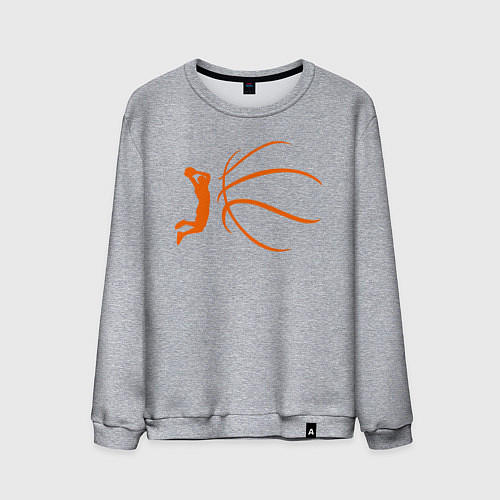 Мужской свитшот Баскетбол - это моя жизнь / Меланж – фото 1