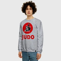 Свитшот хлопковый мужской Judo, цвет: меланж — фото 2