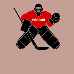 Свитшот хлопковый мужской Хоккей Россия, цвет: пыльно-розовый — фото 2
