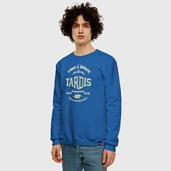 Свитшот хлопковый мужской Time & Space: Tardis, цвет: синий — фото 2