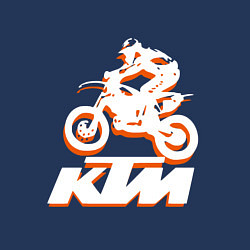 Свитшот хлопковый мужской KTM белый, цвет: тёмно-синий — фото 2