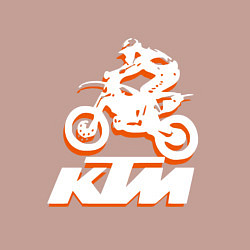 Свитшот хлопковый мужской KTM белый, цвет: пыльно-розовый — фото 2