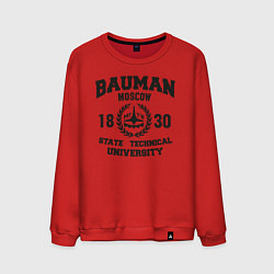 Свитшот хлопковый мужской BAUMAN University, цвет: красный