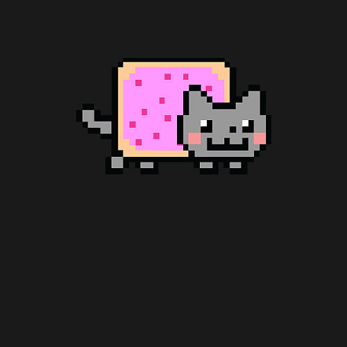 Мужской свитшот NYAN CAT / Черный – фото 3