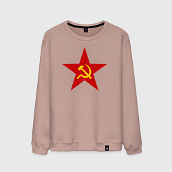 Свитшот хлопковый мужской Звезда СССР, цвет: пыльно-розовый