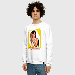 Свитшот хлопковый мужской Rihanna, цвет: белый — фото 2