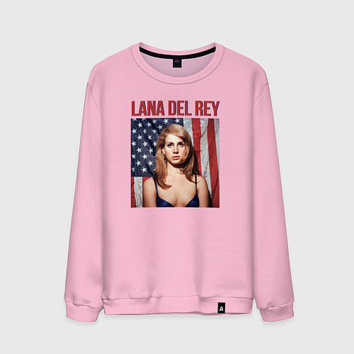 Мужской свитшот Lana Del Rey: USA / Светло-розовый – фото 1