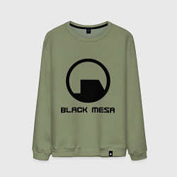 Свитшот хлопковый мужской Black Mesa: Logo, цвет: авокадо