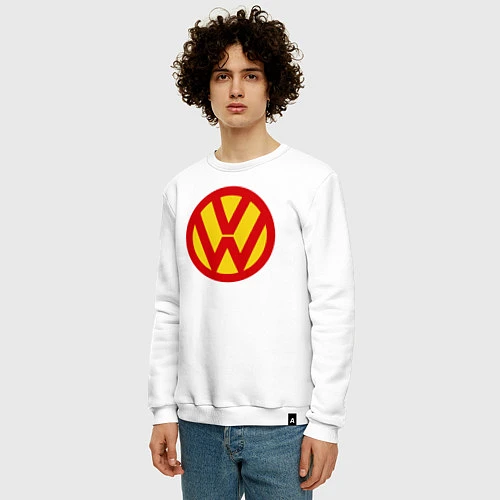 Мужской свитшот Super Volkswagen / Белый – фото 3