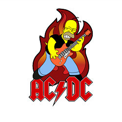 Свитшот хлопковый мужской AC/DC Homer, цвет: белый — фото 2