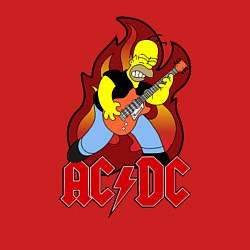 Свитшот хлопковый мужской AC/DC Homer, цвет: красный — фото 2