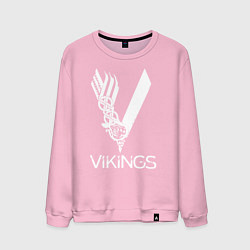 Свитшот хлопковый мужской Vikings, цвет: светло-розовый