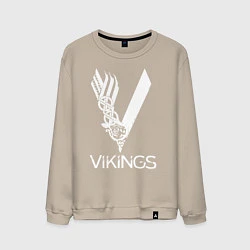 Свитшот хлопковый мужской Vikings, цвет: миндальный