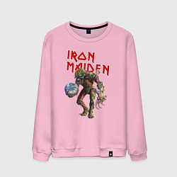 Свитшот хлопковый мужской Iron Maiden: Zombie, цвет: светло-розовый