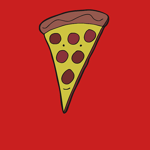 Мужской свитшот Pizza man / Красный – фото 3