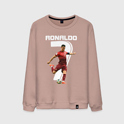 Свитшот хлопковый мужской Ronaldo 07, цвет: пыльно-розовый