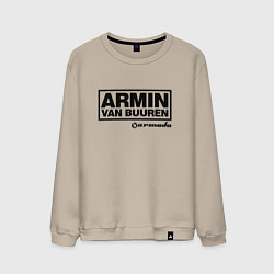 Свитшот хлопковый мужской Armin van Buuren, цвет: миндальный