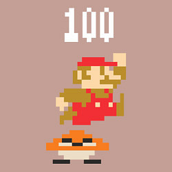 Свитшот хлопковый мужской Mario: 100 coins, цвет: пыльно-розовый — фото 2