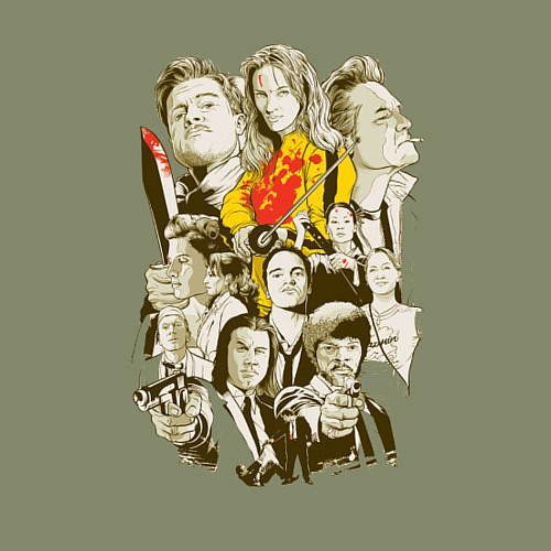 Мужской свитшот Герои Тарантино / Авокадо – фото 3