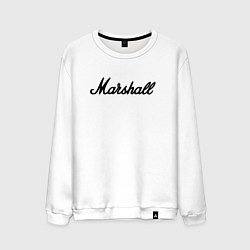 Свитшот хлопковый мужской Marshall logo, цвет: белый