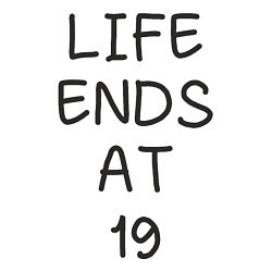 Свитшот хлопковый мужской Life ends at 19, цвет: белый — фото 2