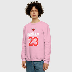 Свитшот хлопковый мужской Jordan 23, цвет: светло-розовый — фото 2