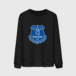 Свитшот хлопковый мужской Эвертон logo - nil satis nisi optimum, цвет: черный