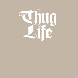 Свитшот хлопковый мужской Thug Life: 2Pac, цвет: миндальный — фото 2