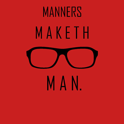 Мужской свитшот Kingsman: Manners maketh man / Красный – фото 3