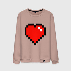 Свитшот хлопковый мужской Minecraft Lover, цвет: пыльно-розовый
