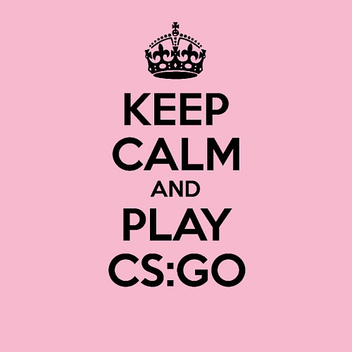 Мужской свитшот Keep Calm & Play CS:GO / Светло-розовый – фото 3