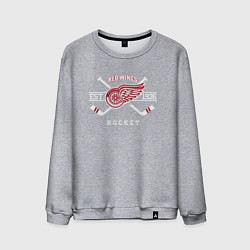 Свитшот хлопковый мужской Detroit Red Wings: Est.1926, цвет: меланж