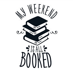 Свитшот хлопковый мужской MY WEEKEND IS ALL BOOKED, цвет: белый — фото 2