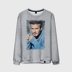 Свитшот хлопковый мужской David Beckham: Portrait, цвет: меланж