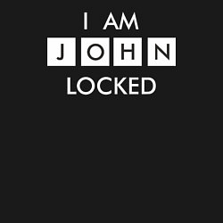 Свитшот хлопковый мужской I am John locked, цвет: черный — фото 2