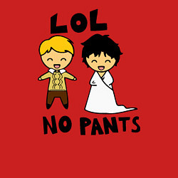 Свитшот хлопковый мужской LOL: No Pants, цвет: красный — фото 2