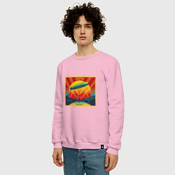 Свитшот хлопковый мужской Led Zeppelin, цвет: светло-розовый — фото 2